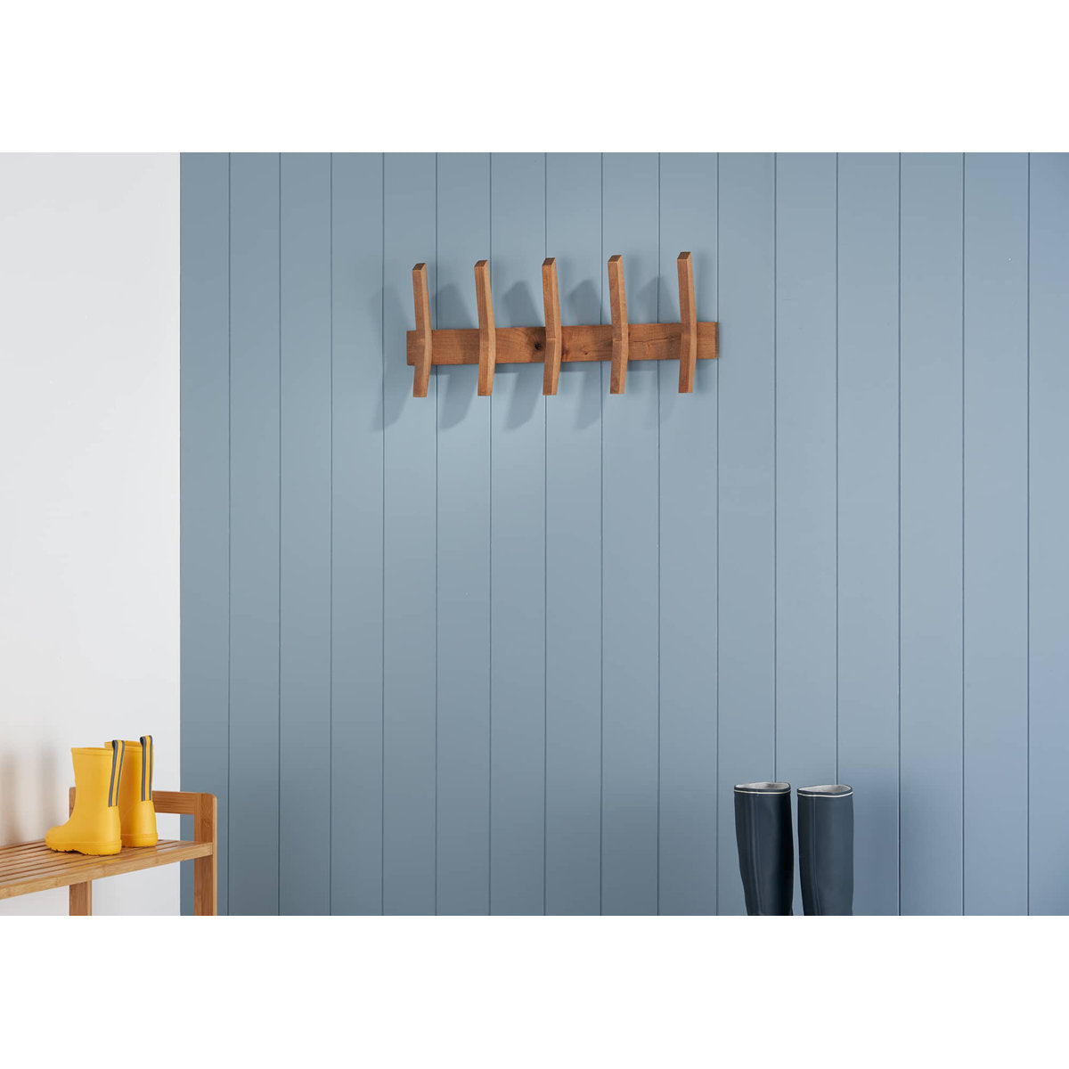 Furnishiaa 5-hook wall mounted coat rack - product gallery view 12
