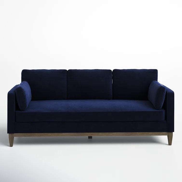 Furnishiaa Stylish Velvet Sofa with Solid Sheesham Wood frame