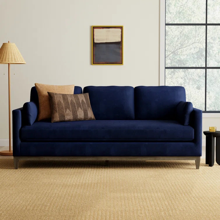 Furnishiaa Stylish Velvet Sofa with Solid Sheesham Wood frame