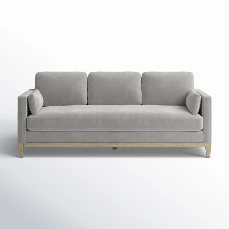 Furnishiaa Stylish Velvet Sofa with Solid Sheesham Wood frame