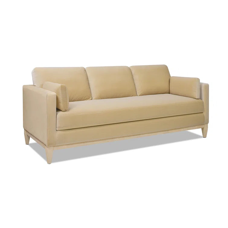 Furnishiaa Stylish Velvet Sofa with Solid Sheesham Wood frame