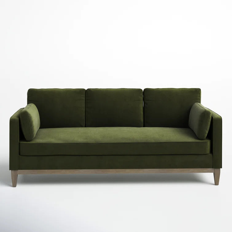 Furnishiaa Stylish Velvet Sofa with Solid Sheesham Wood frame