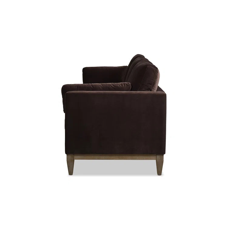 Furnishiaa Stylish Velvet Sofa with Solid Sheesham Wood frame
