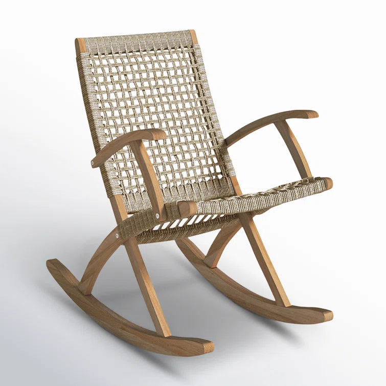 Furnishiaa Elegant Outdoor Rocking Chair – Modern Comfort in Classic Sheesham Wood
