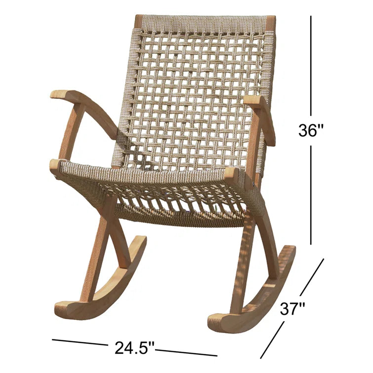 Furnishiaa Elegant Outdoor Rocking Chair – Modern Comfort in Classic Sheesham Wood