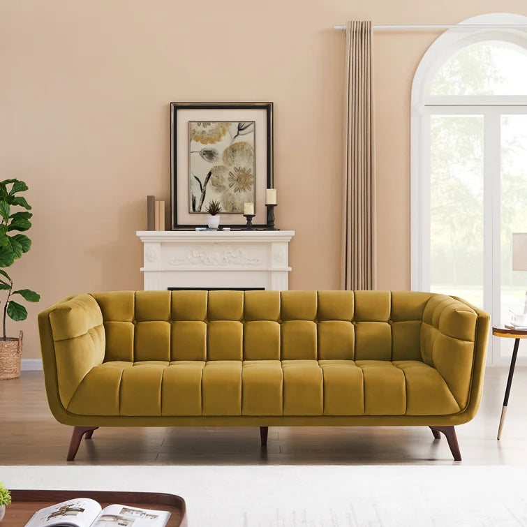 Furnishiaa Mid-Century Modern Tufted Sofa