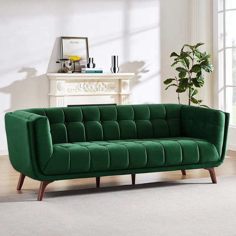 Furnishiaa Mid-Century Modern Tufted Sofa