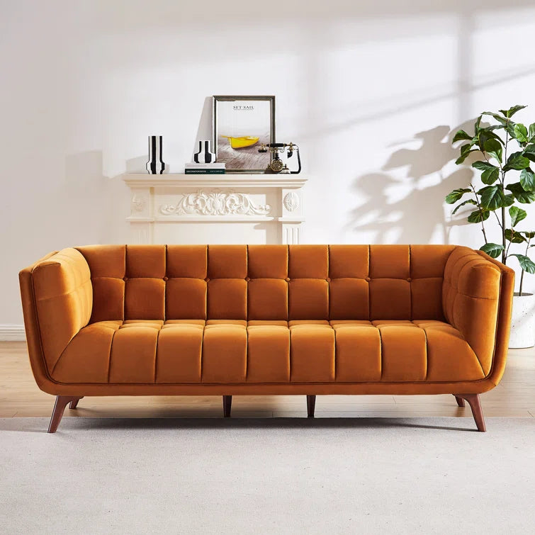 Furnishiaa Mid-Century Modern Tufted Sofa
