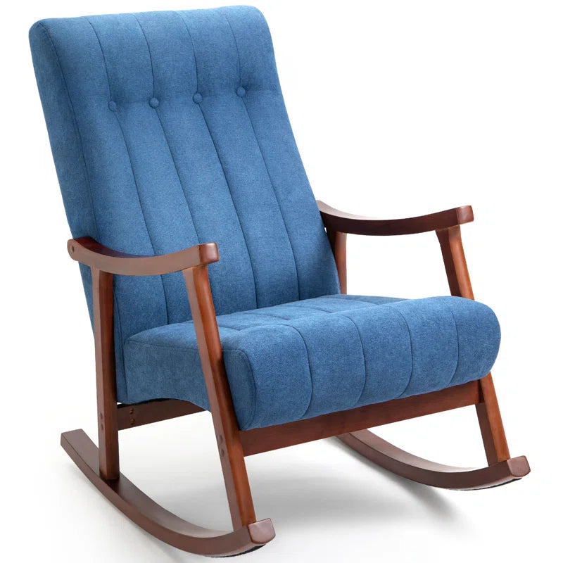 Furnishiaa High-Back Rocking Chair with Elegant Sheesham Wood Craftsmanship
