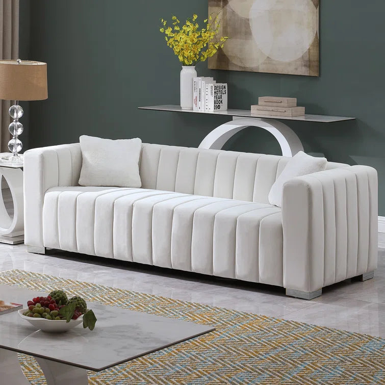 Furnishiaa Velvet Tufted Sofa Set – Elegant & Comfortable