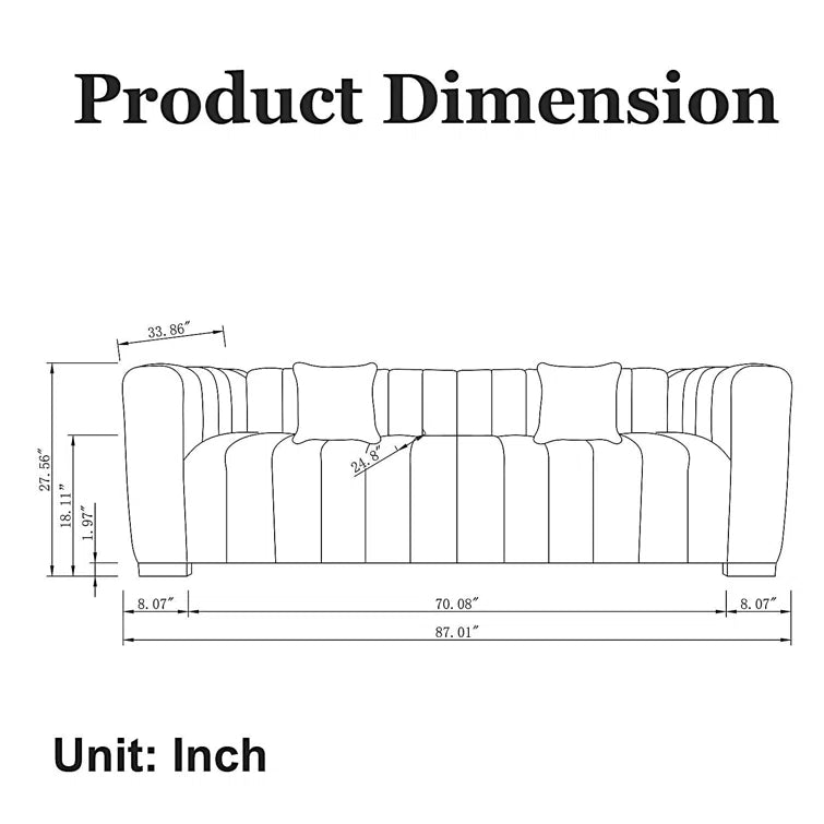 Furnishiaa Velvet Tufted Sofa Set – Elegant & Comfortable