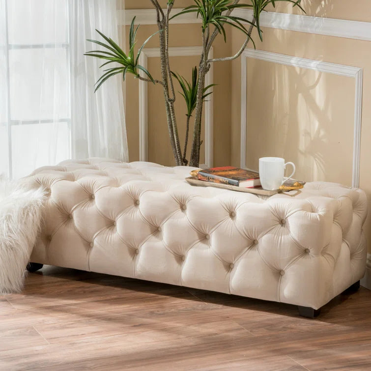 Furnishiaa Elegant Tufted Ottoman Bench