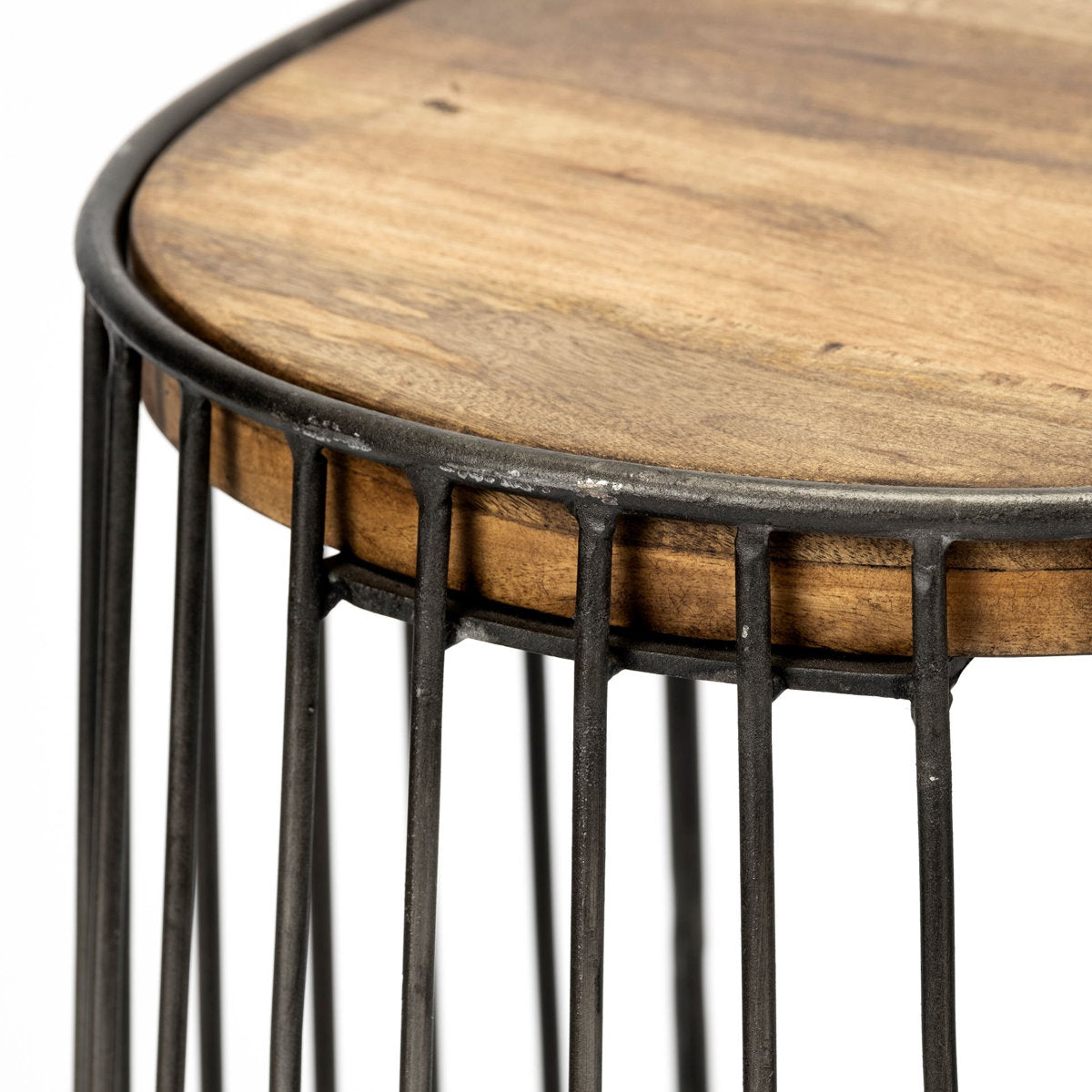 Mango wood bar stool product view