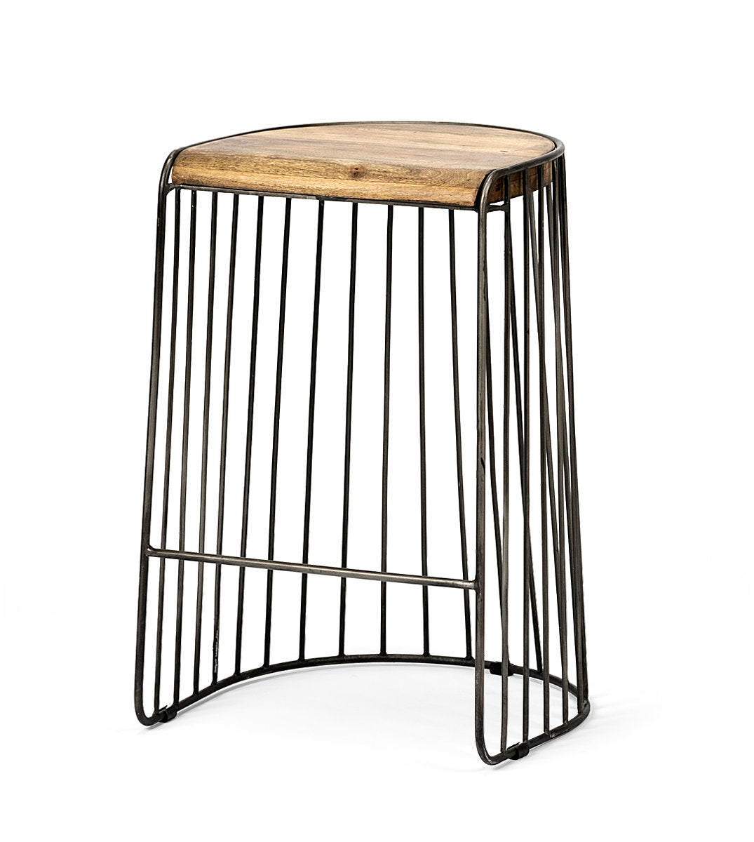 Mango wood stool additional gallery view