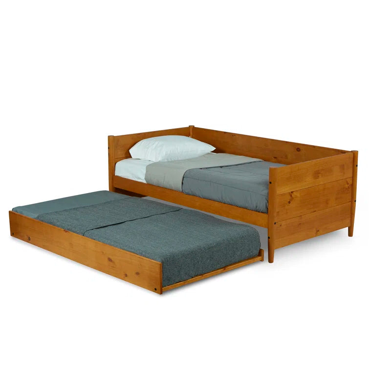 Furnishiaa Twin-Size Solid Wood Daybed With Trundle