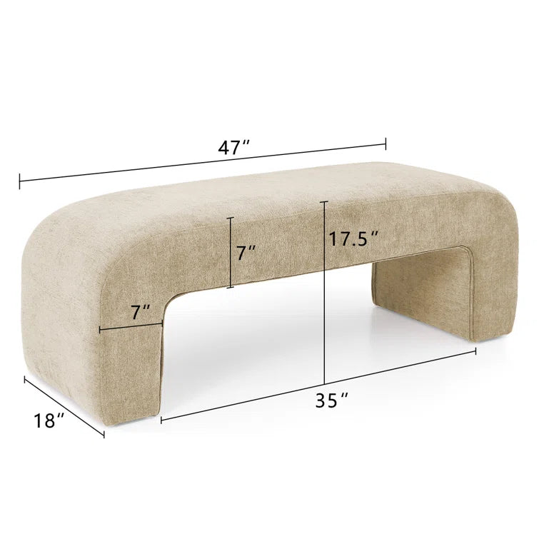 Furnishiaa Modern Velvet Upholstered Bench – Elegant & Comfortable