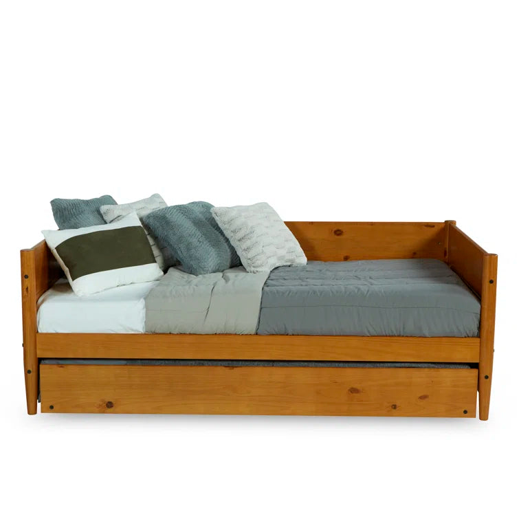 Furnishiaa Twin-Size Solid Wood Daybed With Trundle