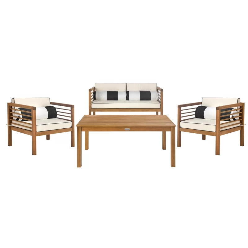 Furnishiaa solid sheesham wood Outdoor Sofa Seating Set