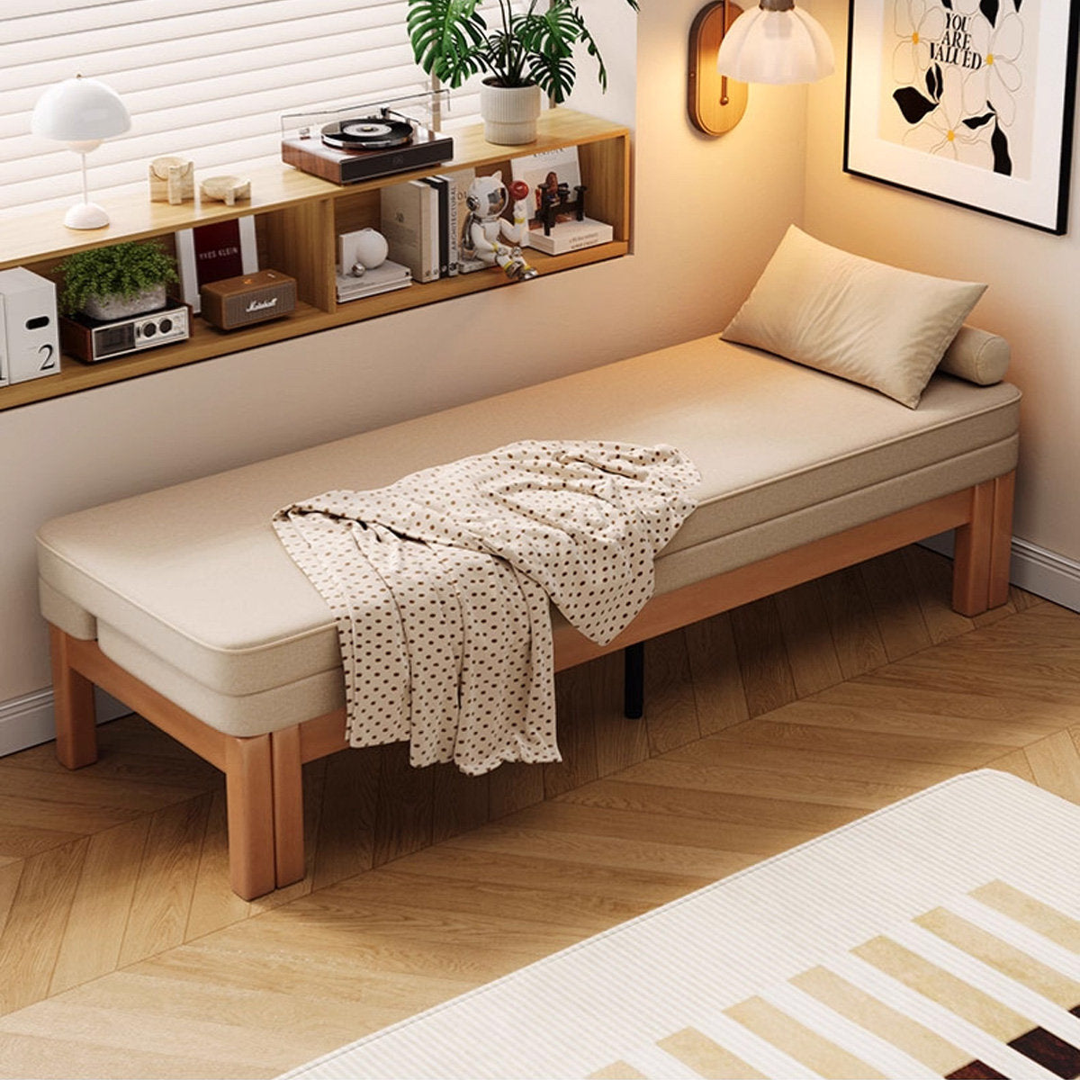 Off-white convertible sofa bed, main view