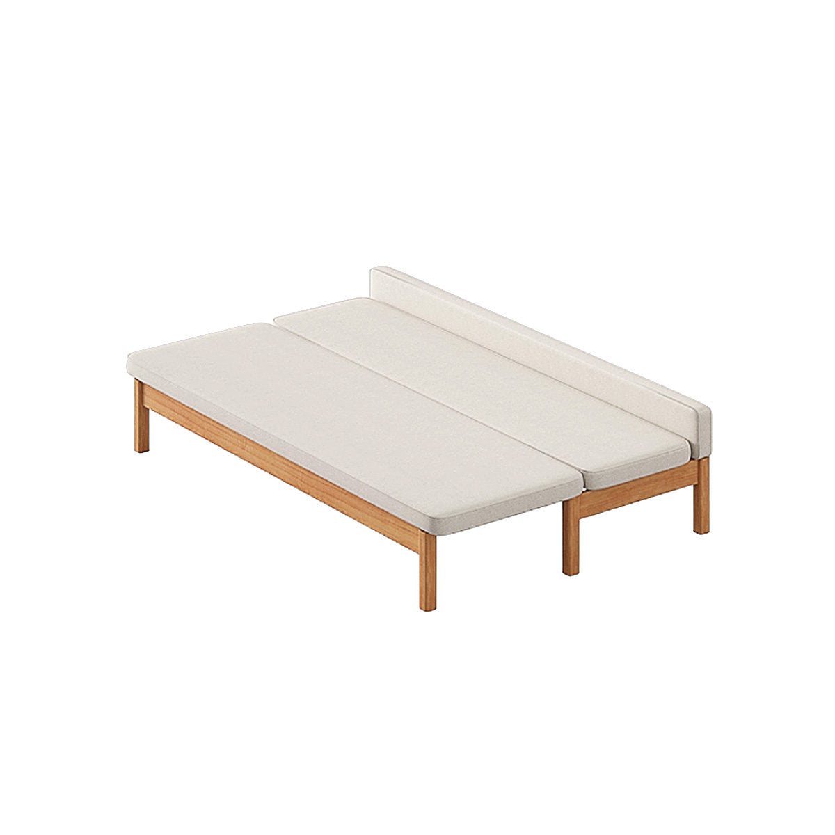 Convertible sofa bed with cushions