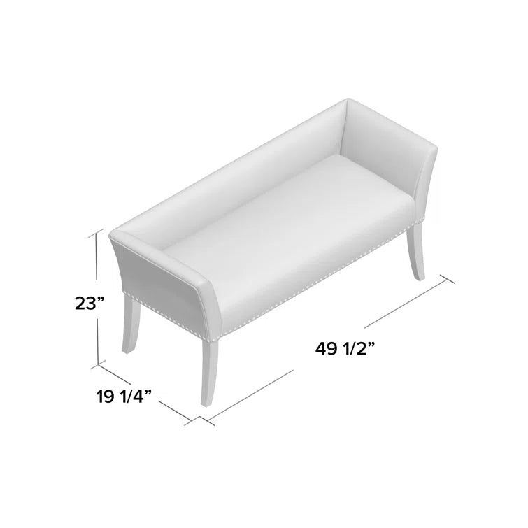 Furnishiaa Upholstered Bench with Back & Arms – Elegant Comfort for Any Space