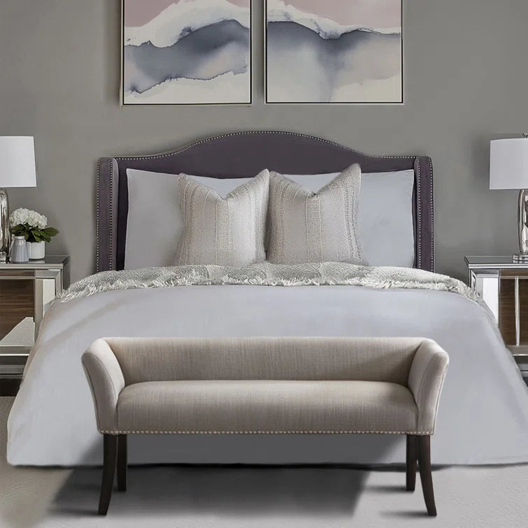 Furnishiaa Upholstered Bench with Back & Arms – Elegant Comfort for Any Space