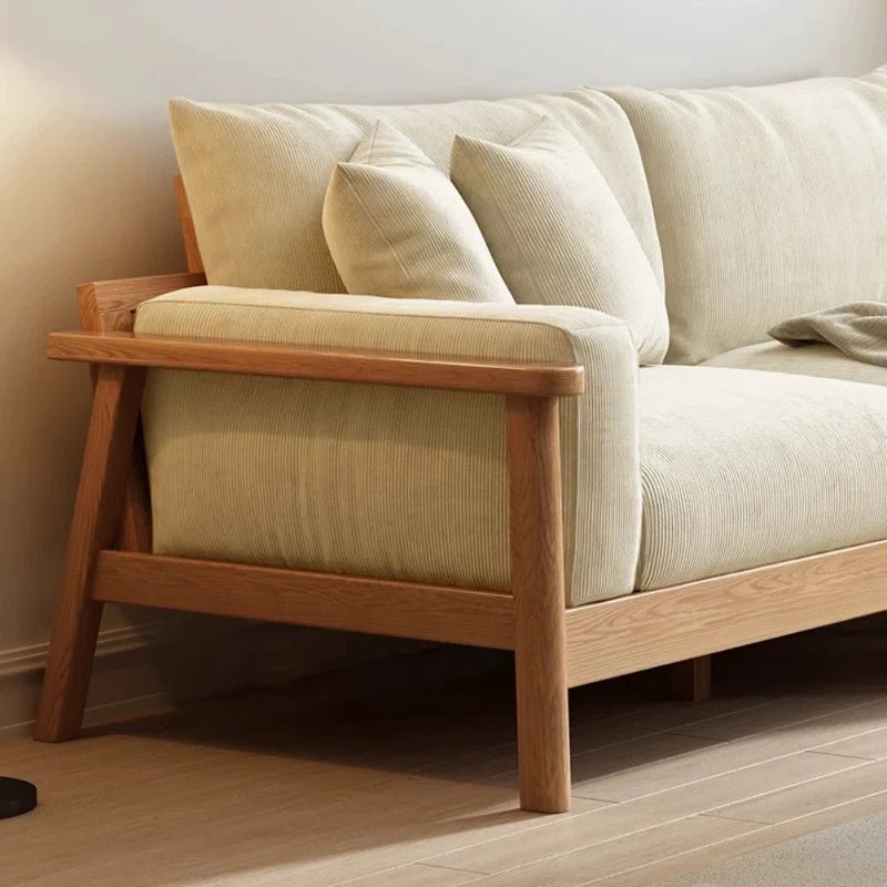 Furnishiaa 2-Seater Sofa with  Solid Sheesham Wood Frame