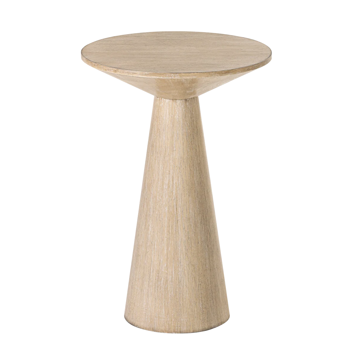 Furnishiaa Pedestal Solid Sheesham Wood End Table – Rustic Round Accent Table