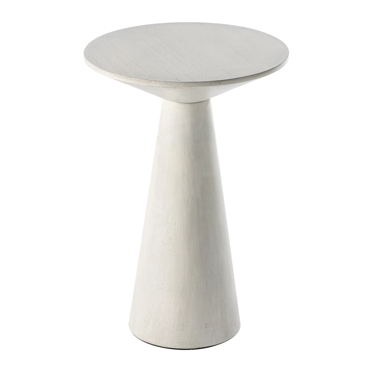 Furnishiaa Pedestal Solid Sheesham Wood End Table – Rustic Round Accent Table