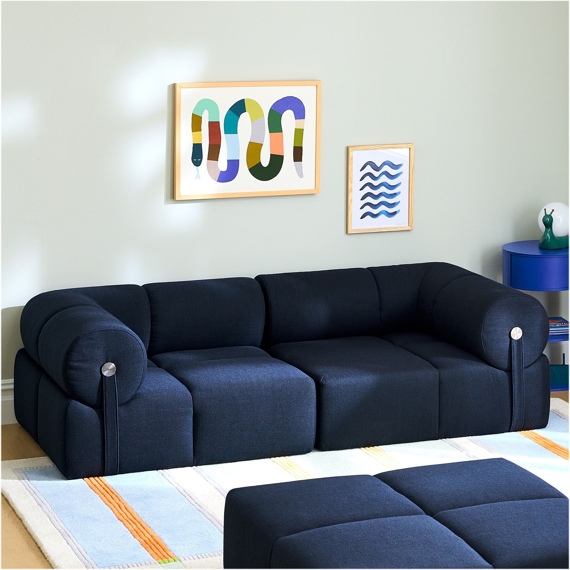 Furnishiaa Modular Upholstered Seating – Solid Sheesham Wood Frame