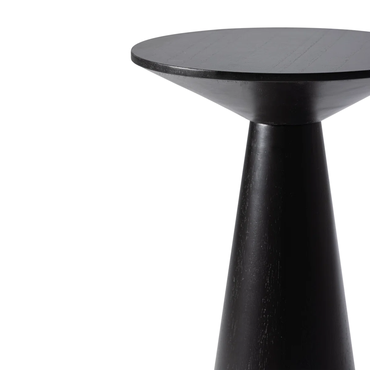 Furnishiaa Pedestal Solid Sheesham Wood End Table – Rustic Round Accent Table