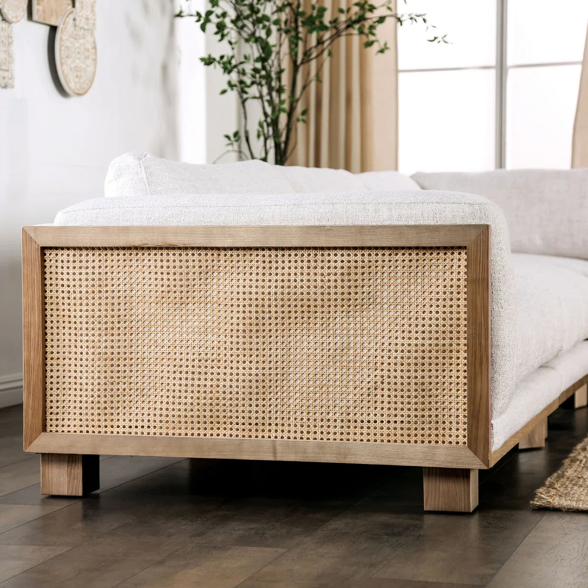 Furnishiaa L-Shaped Sectional Sofa