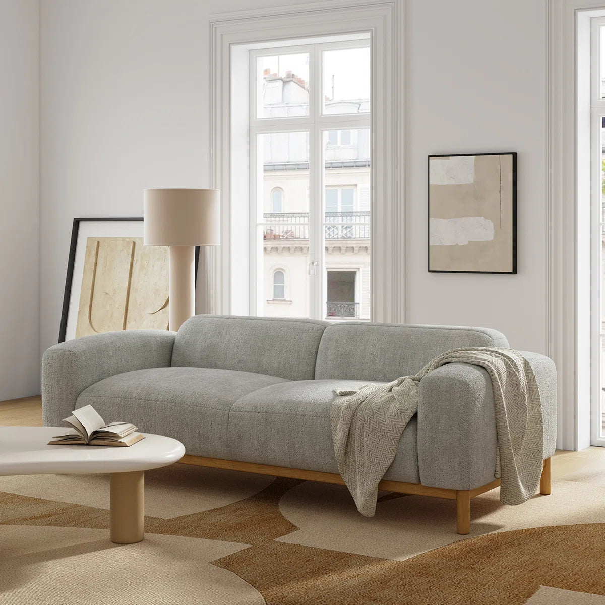Modern Low Back Deep Seat Sofa by Furnishiaa