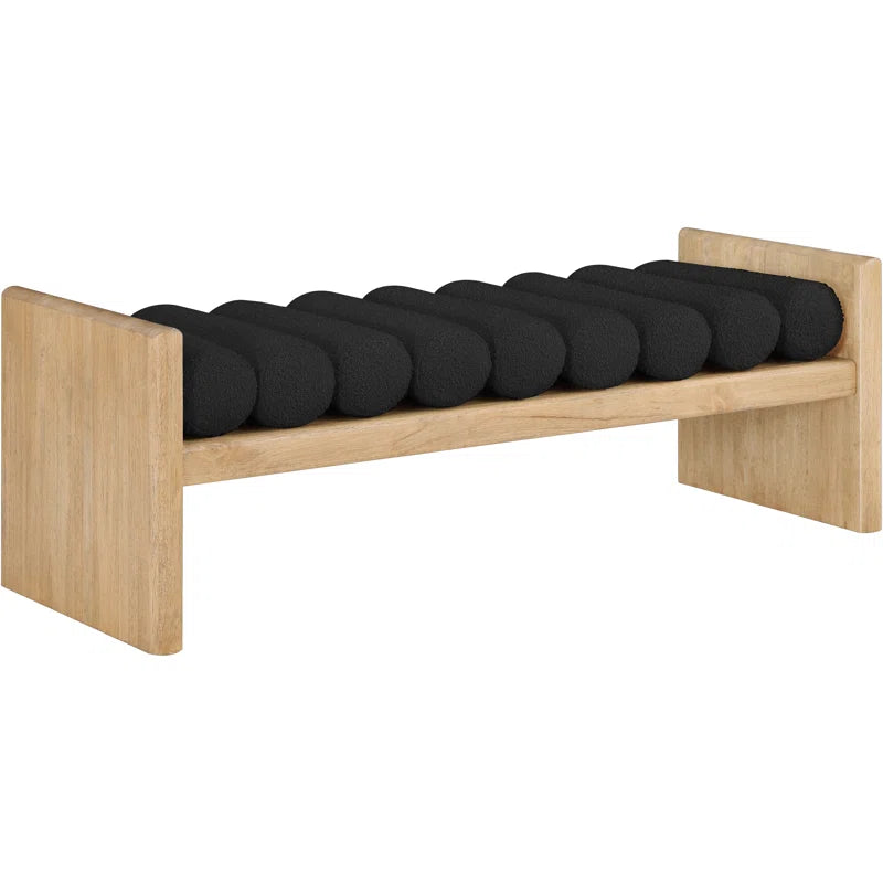 Furnishiaa H-shaped solid Sheesham wood frame Bench