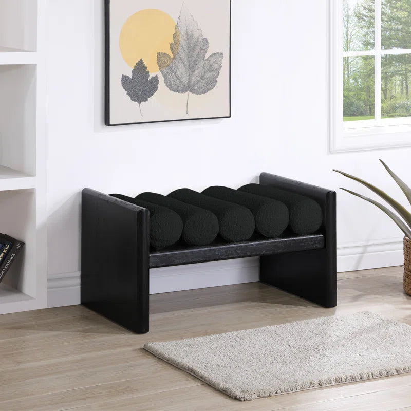 Furnishiaa H-shaped solid Sheesham wood frame Bench