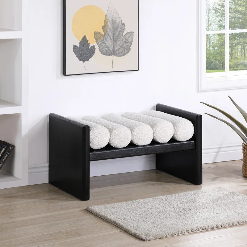 Furnishiaa H-shaped solid Sheesham wood frame Bench