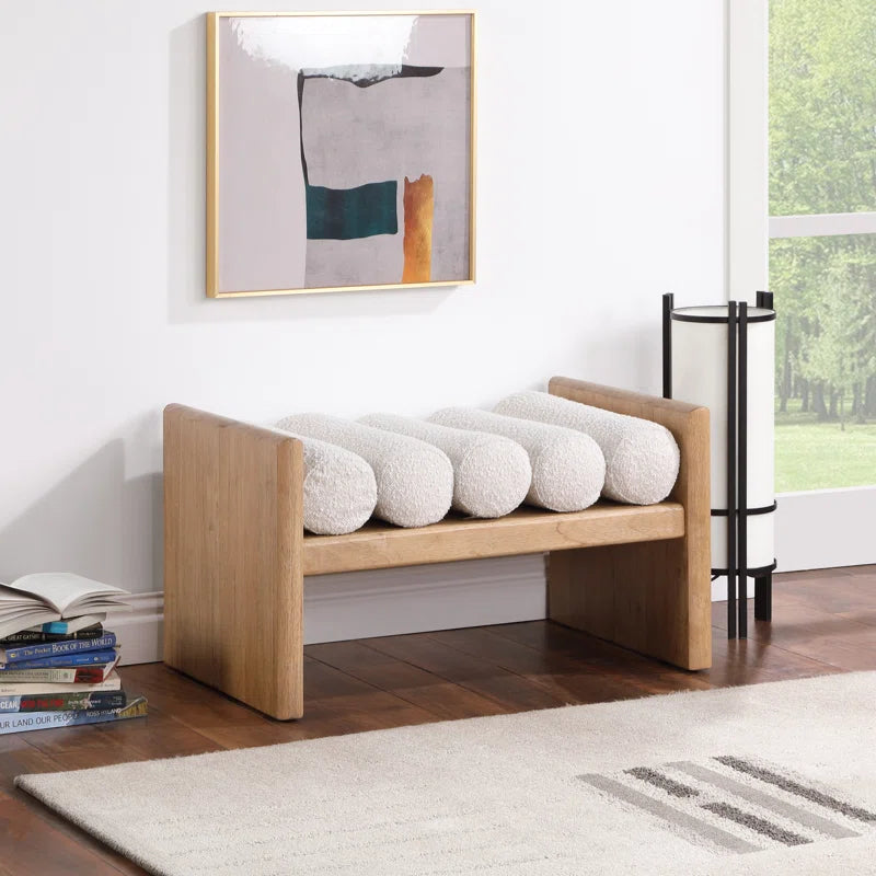 Furnishiaa H-shaped solid Sheesham wood frame Bench