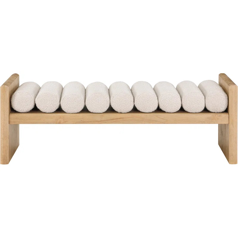 Furnishiaa H-shaped solid Sheesham wood frame Bench