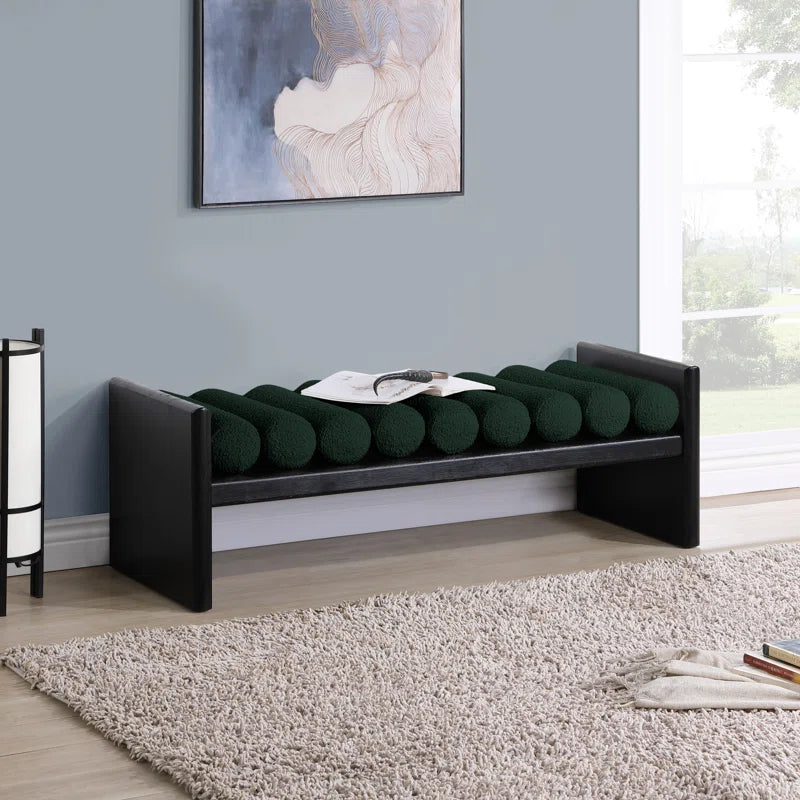 Furnishiaa H-shaped solid Sheesham wood frame Bench