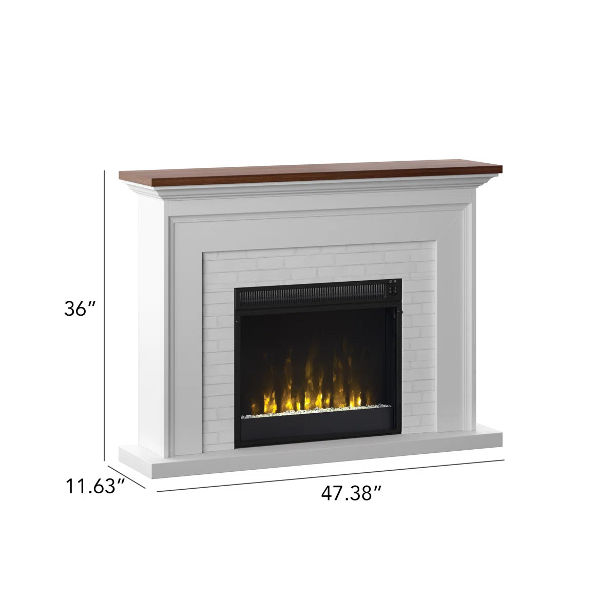 Furnishiaa Wall Mantel Electric Fireplace