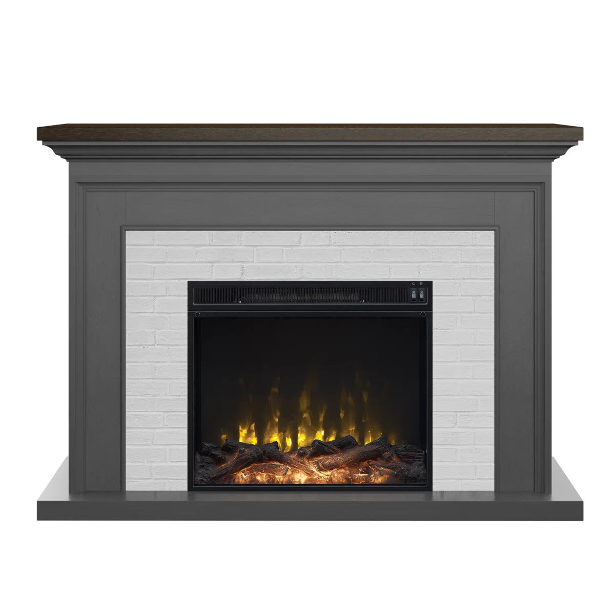 Furnishiaa Wall Mantel Electric Fireplace