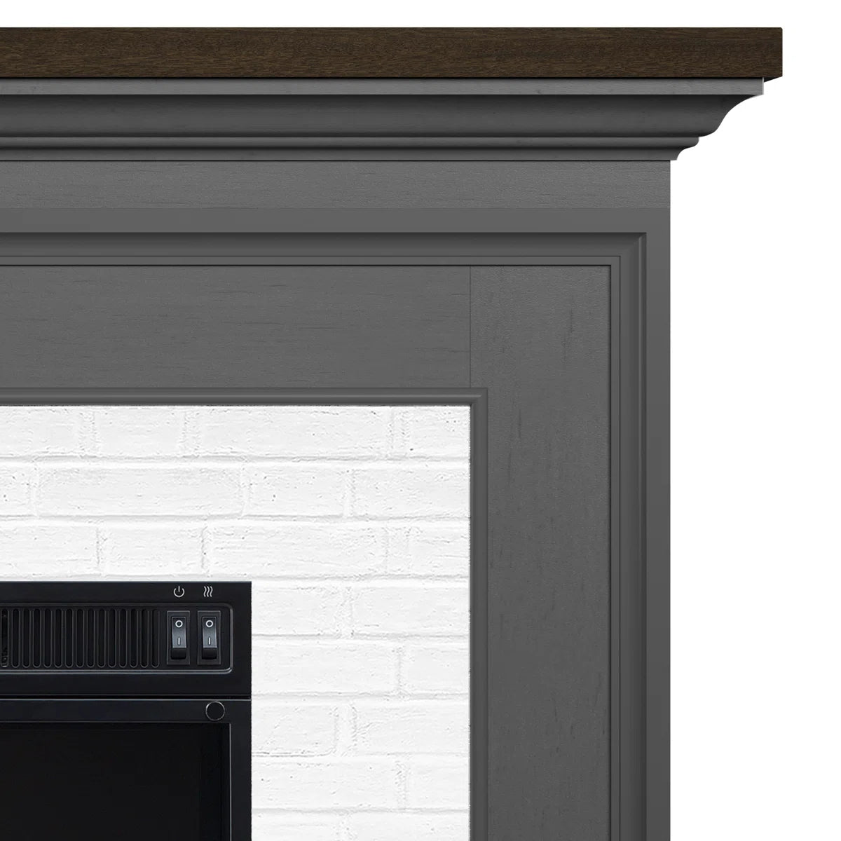 Furnishiaa Wall Mantel Electric Fireplace