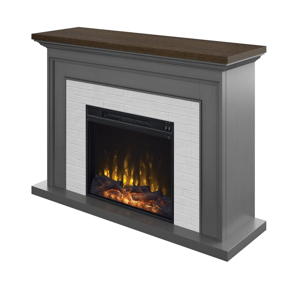 Furnishiaa Wall Mantel Electric Fireplace
