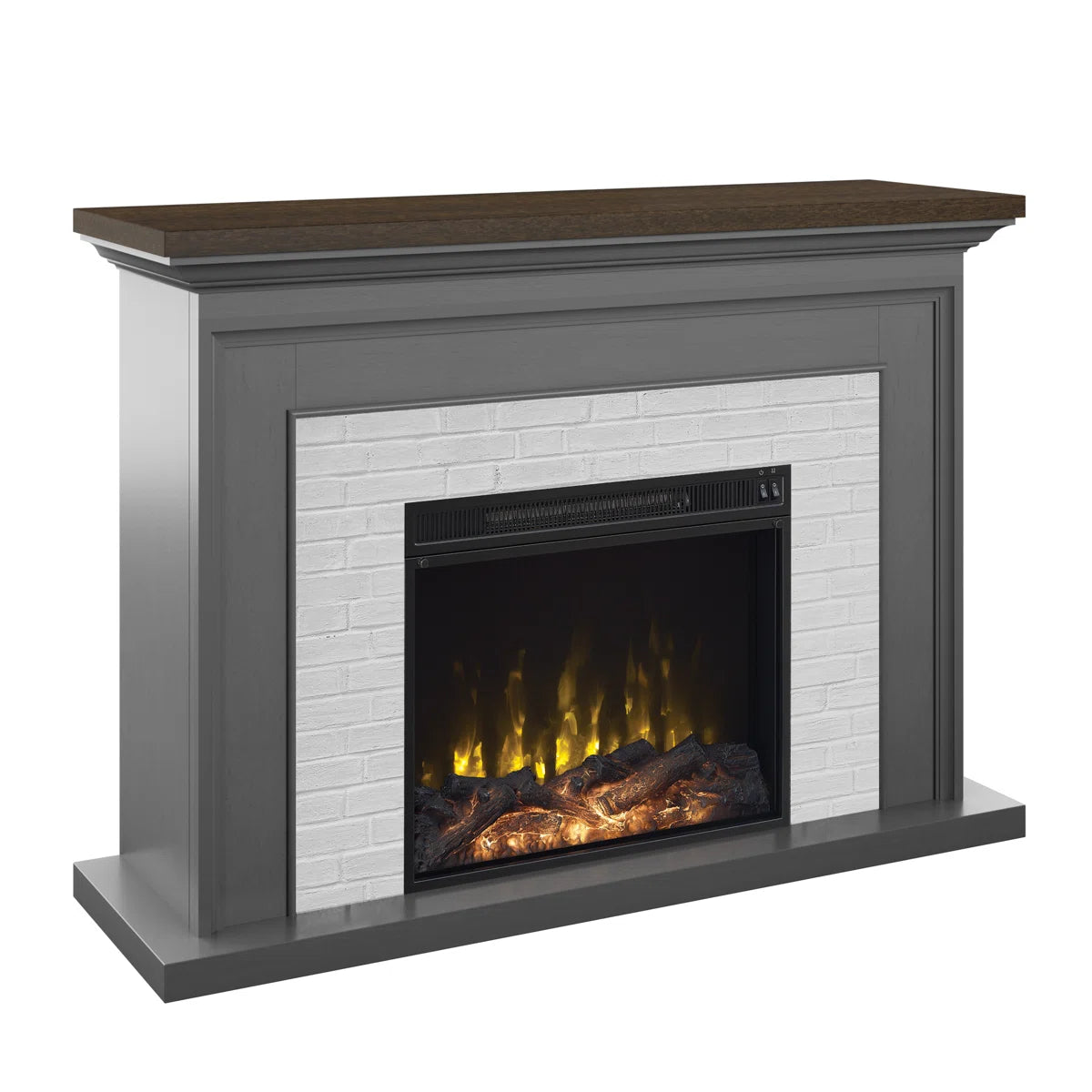 Furnishiaa Wall Mantel Electric Fireplace