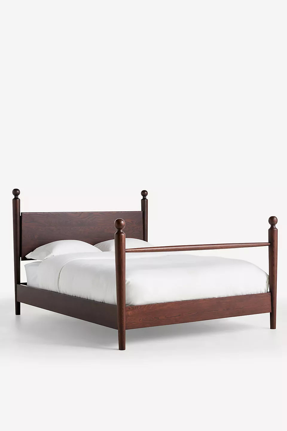 Furnishiaa Vintage-Inspired Solid Sheesham Wood Bed
