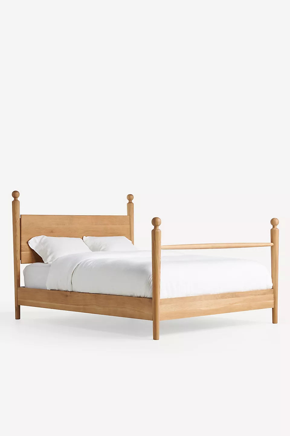 Furnishiaa Vintage-Inspired Solid Sheesham Wood Bed