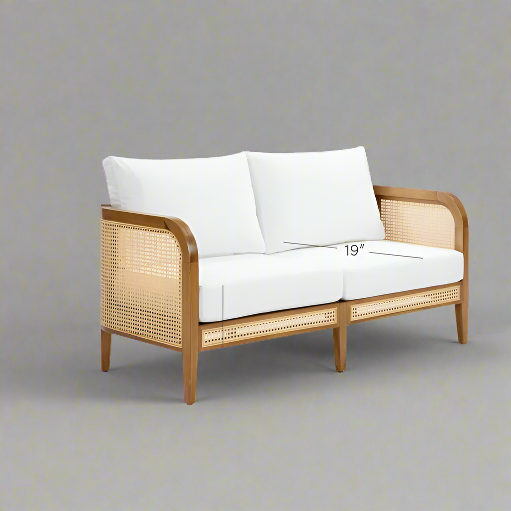 Furnishiaa Outdoor Ratten Loveseat Set of 2