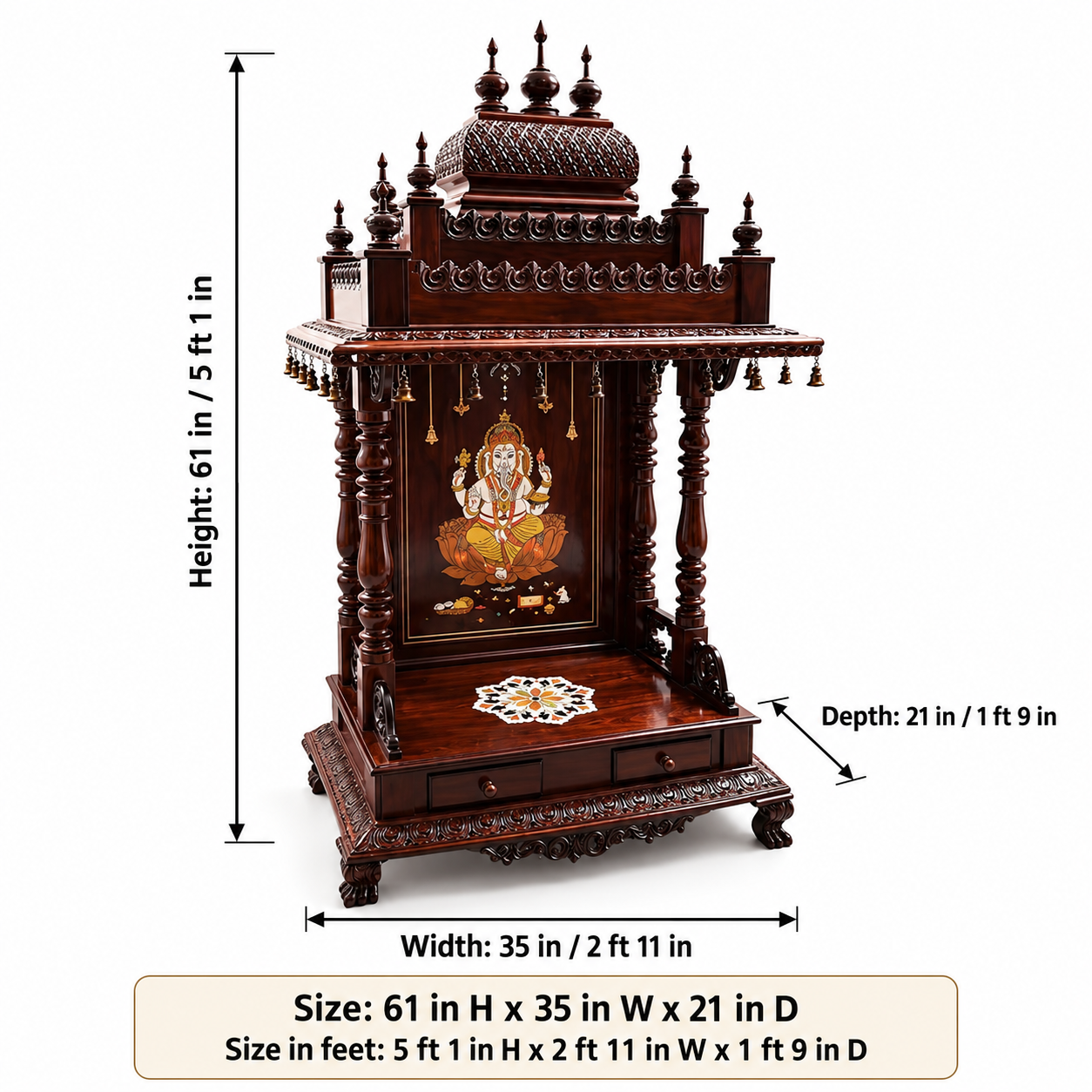 Faith Solid Wood Home Temple