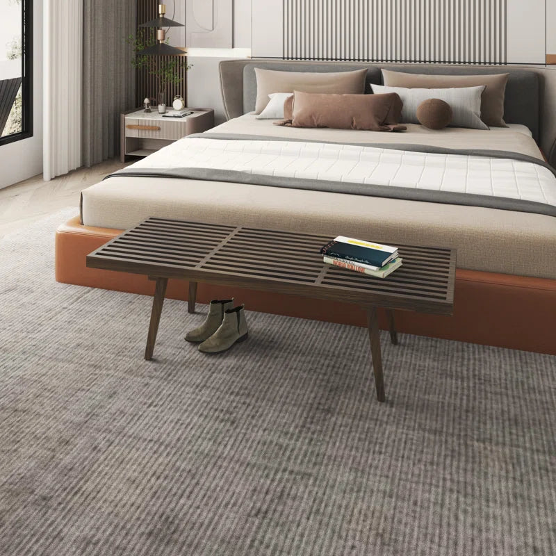 Furnishiaa Solid Sheesham Wood Slatted Bench