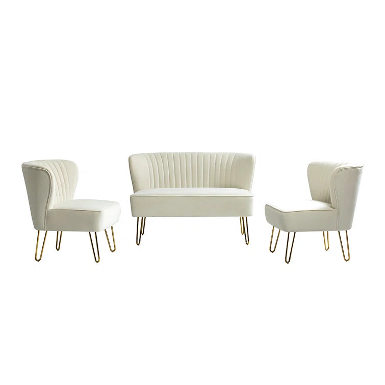 Furnishiaa 3-Piece Upholstered sofa Set for Living Room